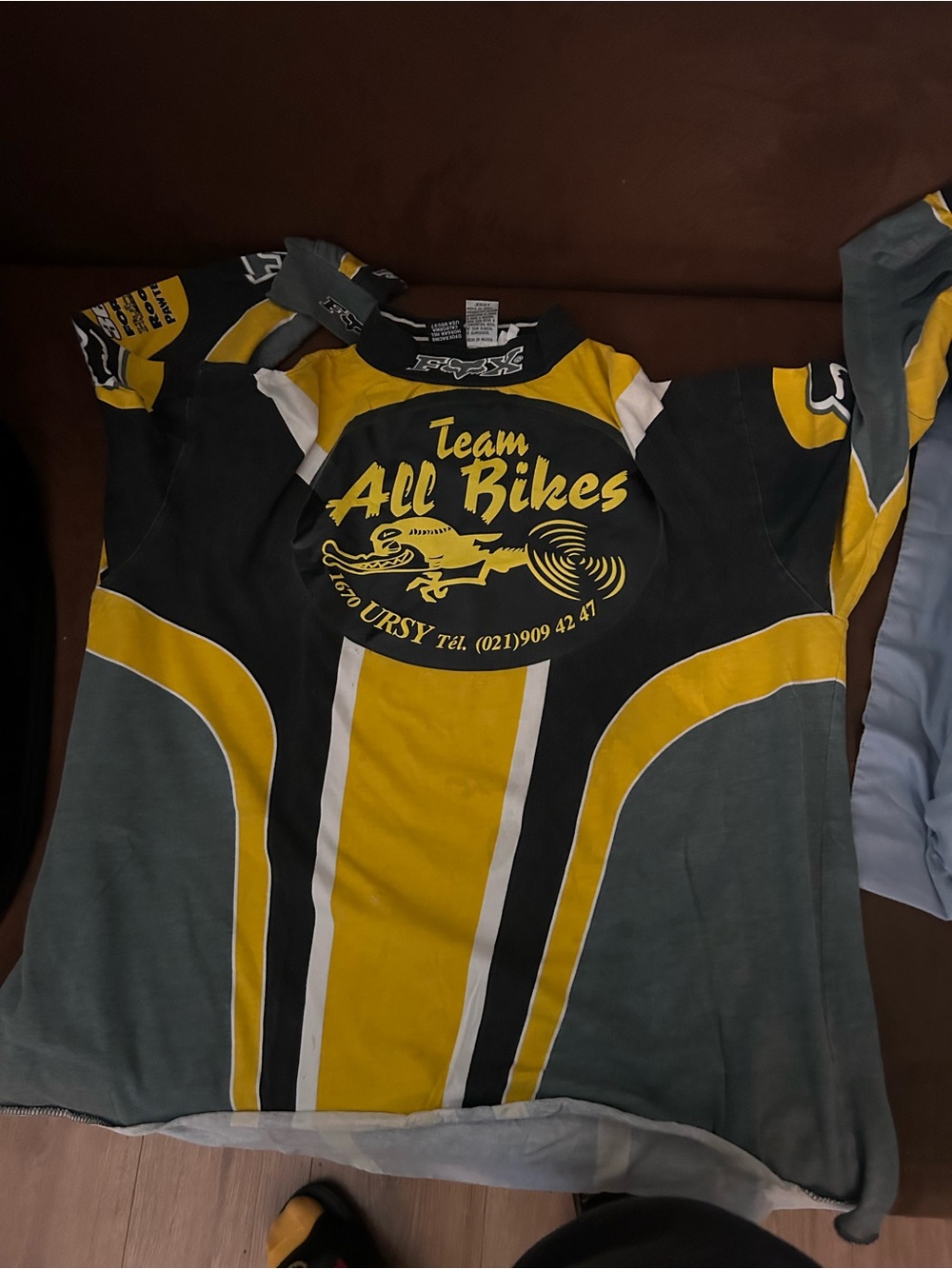 Fox Team All Bikes Yellow, Black & Gray Short Sleeve Jersey